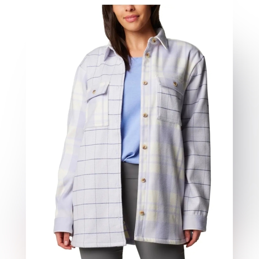 Columbia Women's Blue Point Creek Warm Shirt Jacket, Snowdrift River $70
